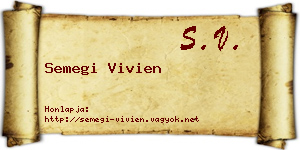 Semegi Vivien névjegykártya